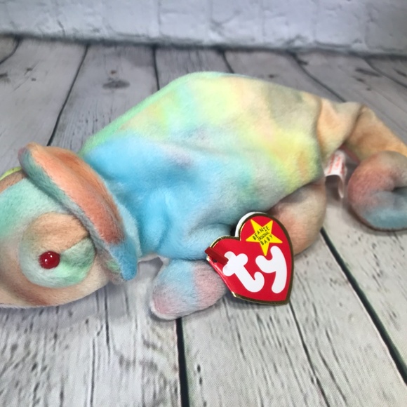 NWT TY Beanie Baby - Rainbow the Chameleon - Picture 3 of 7